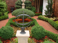 Even in more formal gardens, annuals enliven the scene.