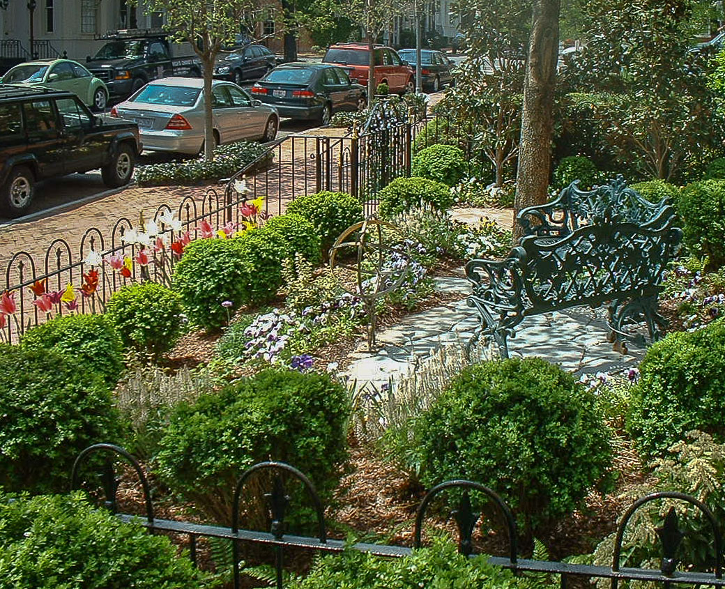Small gardens can still provide a place to sit. : Front Gardens : CITYSCAPES® Landscaping Inc.