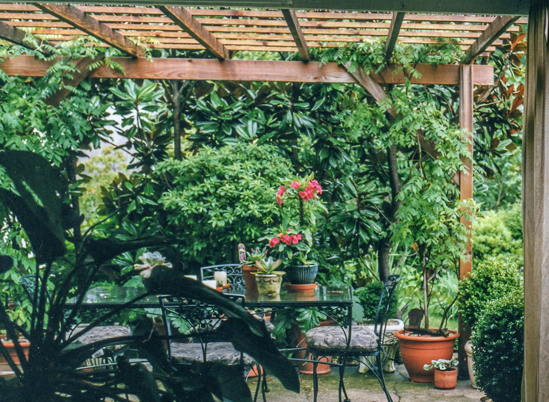 A custom pergola provides shade and creates a sense of enclosure. : Garden Details : CITYSCAPES® Landscaping LLC
