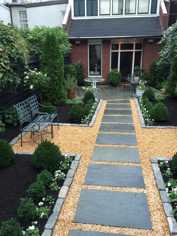 View from the garage towards the house. : Georgetown, Capitol Hill, and NW Gardens : CITYSCAPES® Landscaping LLC