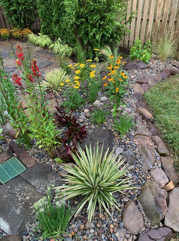 Detail of stone and plantings. : Suburban Gardens : CITYSCAPES® Landscaping LLC